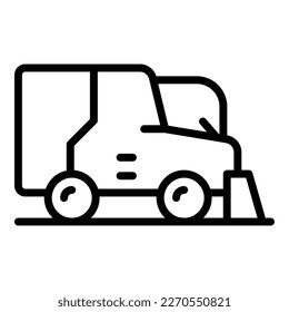 Removal dust icon outline vector. Street truck. Machine waste