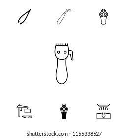 Removal icon. collection of 7 removal filled and outline icons such as electric razor, tweezers, cargo truck. editable removal icons for web and mobile.