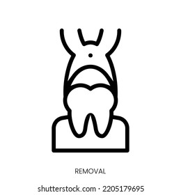 removal icon. Line Art Style Design Isolated On White Background