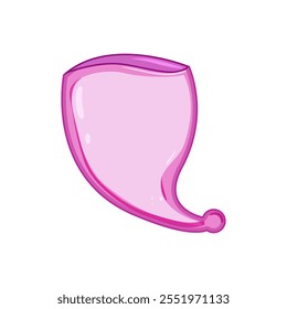 removal menstrual cup cartoon. cleaning size, flow capacity, flexibility fold removal menstrual cup sign. isolated symbol vector illustration