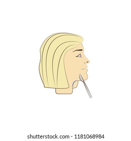 removal neck skin colored icon. Element of beauty and anti aging icon for mobile concept and web apps. Color removal neck skin icon can be used for web and mobile on white background