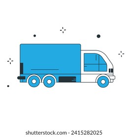 Removalist Truck Vector Icon Design