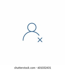 Remove account icon. Delete user vector