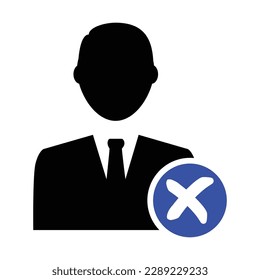 Remove Account Icon, Vector Graphics