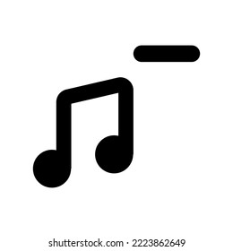 Eliminar icono de audio.música (ilustración vectorial)