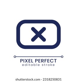 Remove background pixel perfect linear ui icon. Unwanted subject in footage. Video editor online. GUI, UX design. Outline isolated user interface element for app and web. Editable stroke