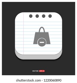 remove bag of purse - Free vector icon