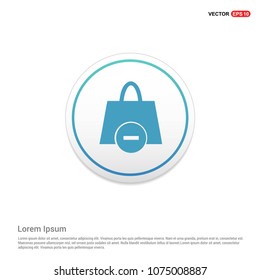 remove bag of purse Hexa White Background icon template