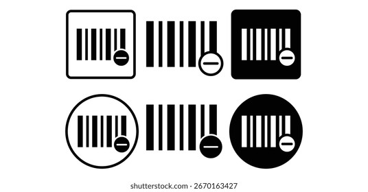 Conjunto de ilustración de diseño de Vector cuadrado blanco negro 