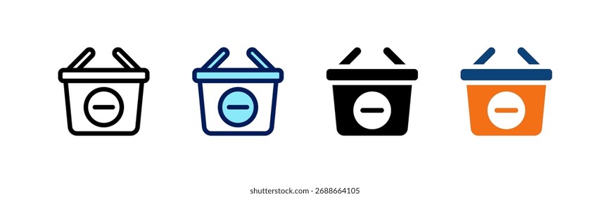 Aus dem Warenkorb entfernen All In One Icon Multi Styles Vectorsatz