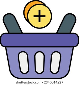  remove to basket color outline icons Design style