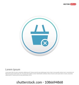 Remove from basket icon Hexa White Background icon template