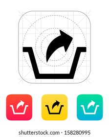 Remove from basket icon. Vector illustration.