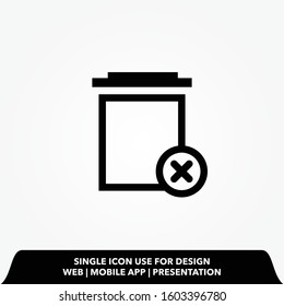 remove bin line icon.remove bin vector illustration. 