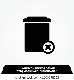remove bin sign icon.remove bin vector illustration.