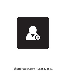 Remove, blocked user account sign symbol vector
