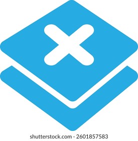 Remove blue icon design with white background. vector illustration.