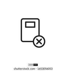 eliminar icono del libro, diseño inspirador vectorial plantilla para interfaz y cualquier propósito