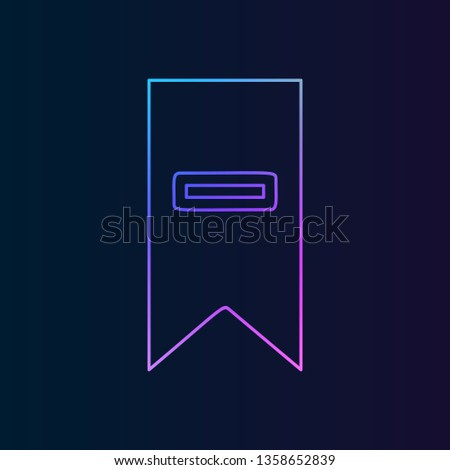 remove bookmark flag with minus nolan icon. Simple thin line, outline vector of web, minimalistic icons for UI and UX, website or mobile application