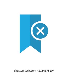 Remove bookmark icon design. vector illustration