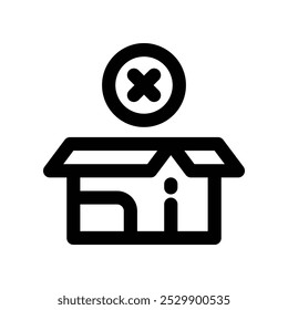 remove from box icon. vector line icon for your website, mobile, presentation, and logo design.