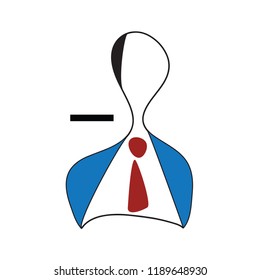 remove businessman user icon vector color.