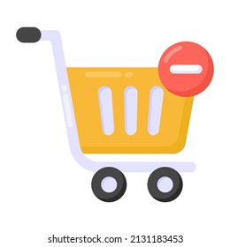 Remove from cart, flat icon download

