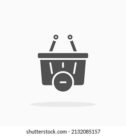 remove cart glyph icon. Can be used for digital product, presentation, print design and more.