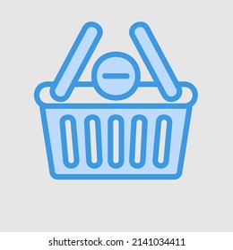 Remove cart icon in blue style about black friday, use for website mobile app presentation