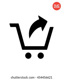 Remove from Cart Icon Flat Style Isolated Vector Illustration