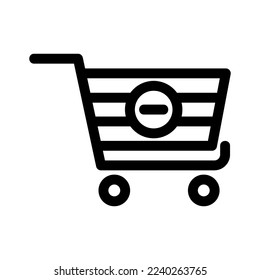 remove from cart icon or logo isolated sign symbol vector illustration - high quality black style vector icons
