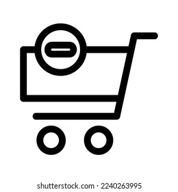 remove from cart icon or logo isolated sign symbol vector illustration - high quality black style vector icons
