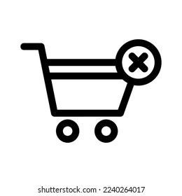 remove from cart icon or logo isolated sign symbol vector illustration - high quality black style vector icons
