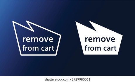 Remover do ícone do carrinho definir símbolos de botão de exclusão para compras online de e commerce e processo de finalização da compra