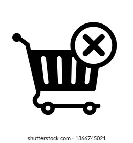 Remove From Cart Icon Vector
