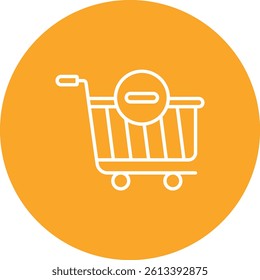 Remove From Cart vector icon. Can be used for printing, mobile and web applications.
