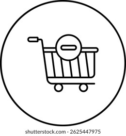 Remove From Cart vector icon. Can be used for printing, mobile and web applications.