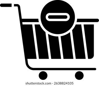 Remove From Cart vector icon. Can be used for printing, mobile and web applications.
