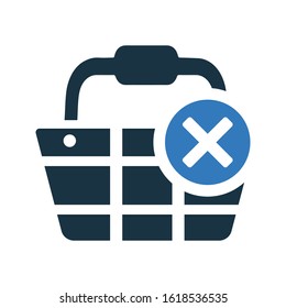 Remove cart vector icon, delete from shopping cart
