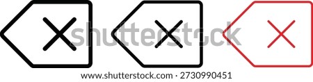 Remove close tag icons for delete, cancel action and UI design