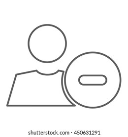 Remove contact icon illustration, 