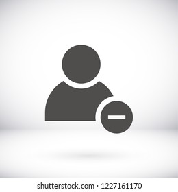 Remove contact. icon. Vector Eps 10