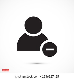 Remove contact. icon. Vector Eps 10