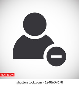 Remove contact. icon. Vector Eps 10