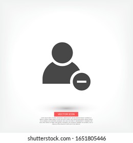 Remove contact. icon. Vector Eps 10. Lorem Ipsum Flat Design