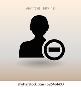 Kontaktsymbol entfernen. Vektorgrafik