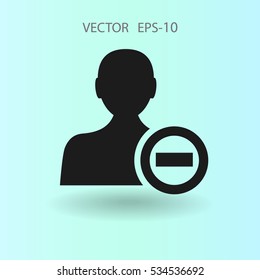 Kontaktsymbol entfernen. Vektorgrafik
