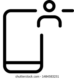 Remove contact on a mobile phone logotype