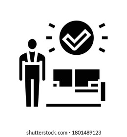 remove couch glyph icon vector. remove couch sign. isolated contour symbol black illustration