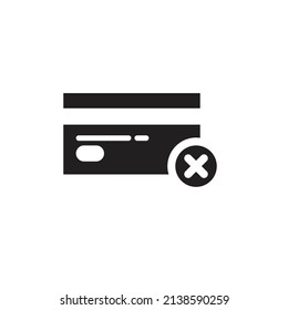 Eliminar diseño de icono de tarjeta de crédito. ilustración vectorial